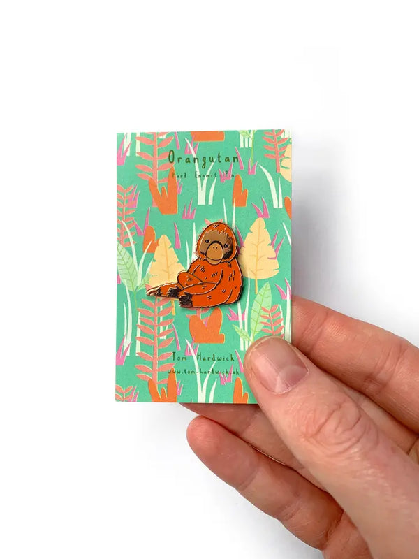Orangutan Enamel Pin Badge by Tom Hardwick
