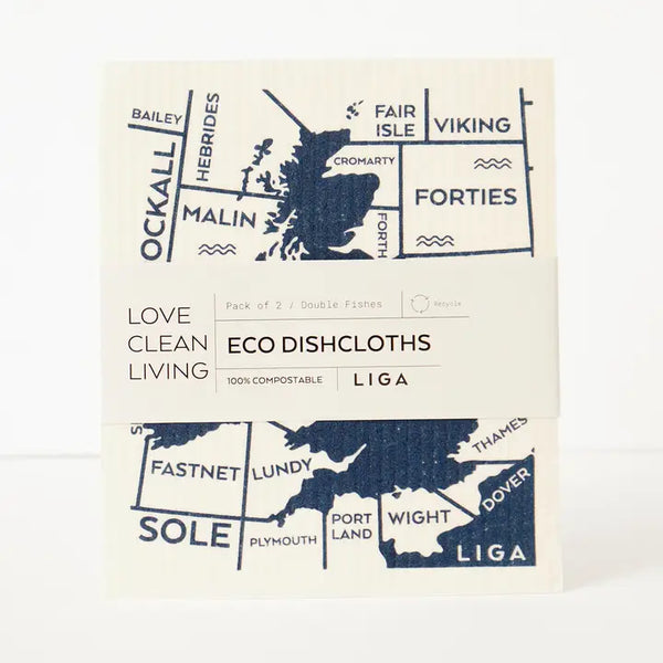 Shipping Forecast Eco Dishcloths 2 pack