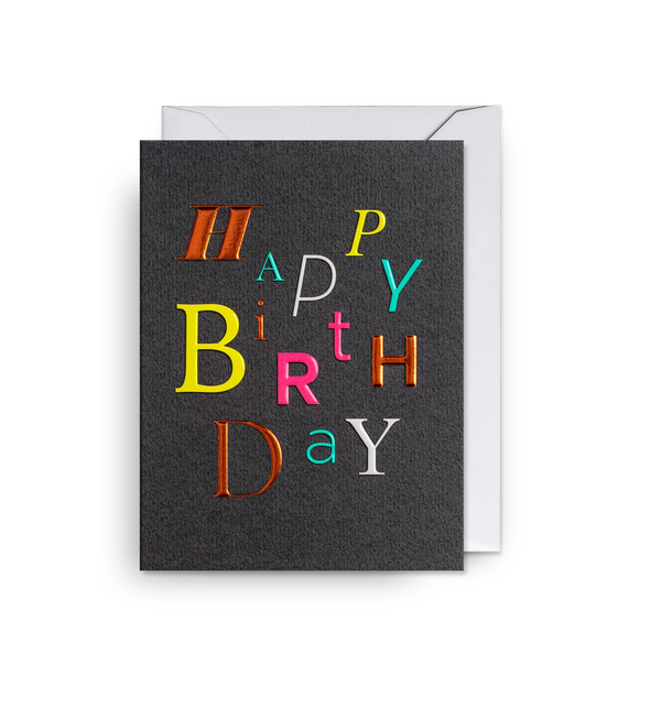 Happy Birthday Type Mini Card