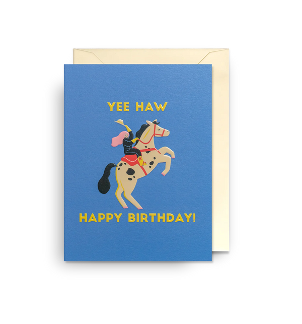 Yee Haw Cowgirl Mini Card