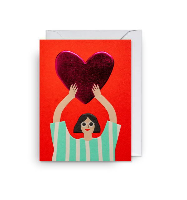 Striped Love Heart Girl