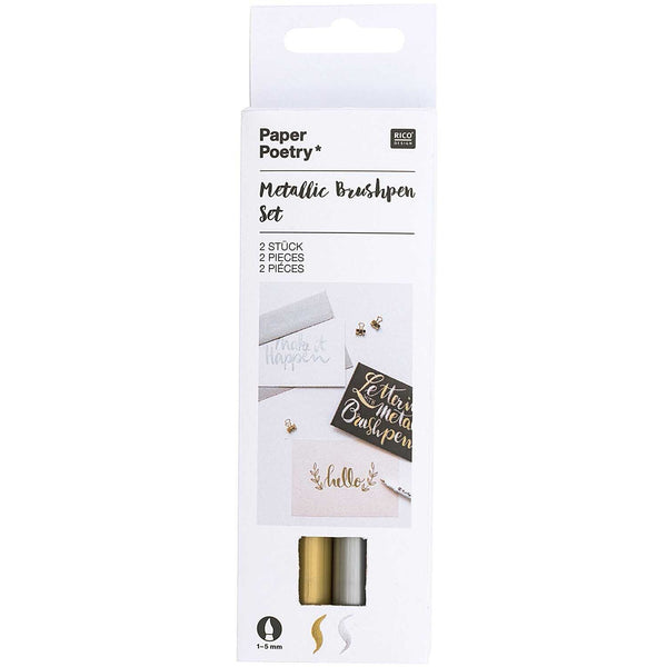 Metallic Brush Pen (Set of 2)