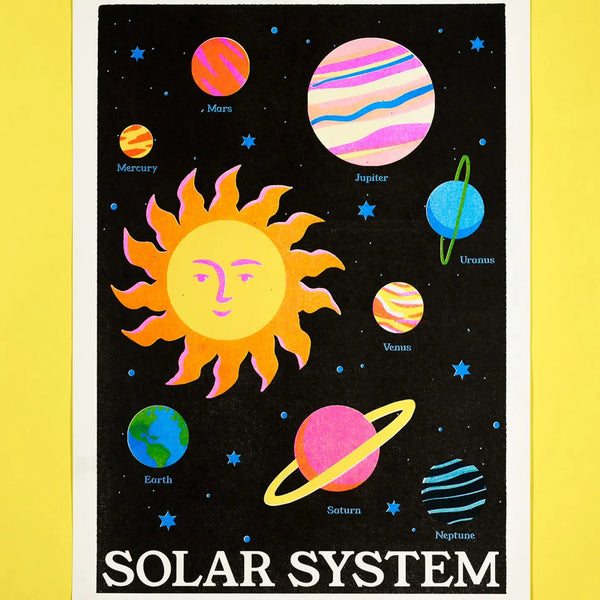 Solar System Riso Print