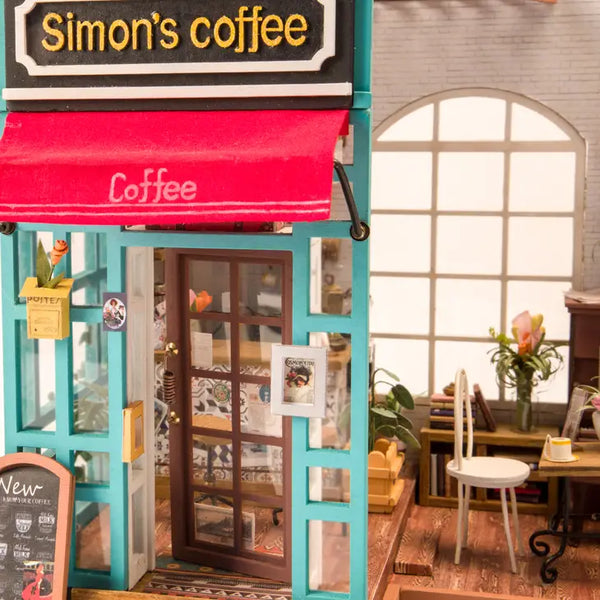 Simons coffee by Rolife hands craft. DIY miniature house kit
