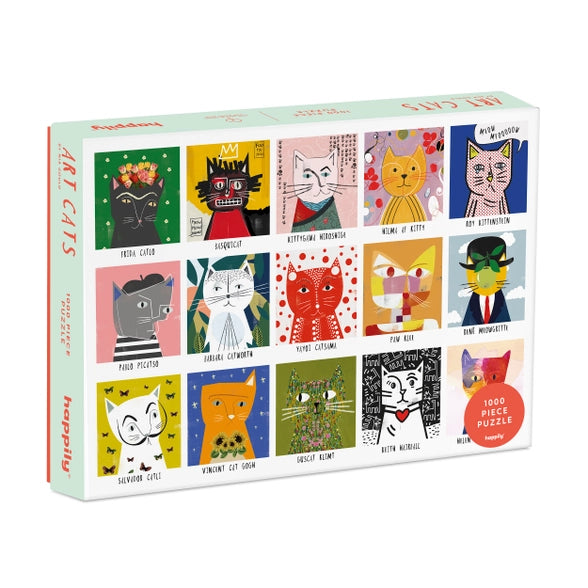 Art Cats 1000 Piece Jigsaw Puzzle by Happily Puzzles