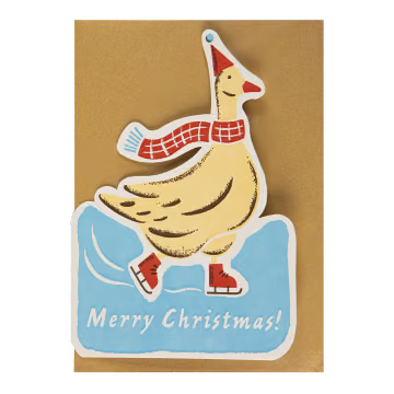 Christmas Skating Goose