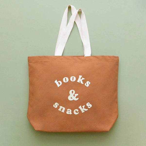 Books & Snacks Canvas Tote Bag