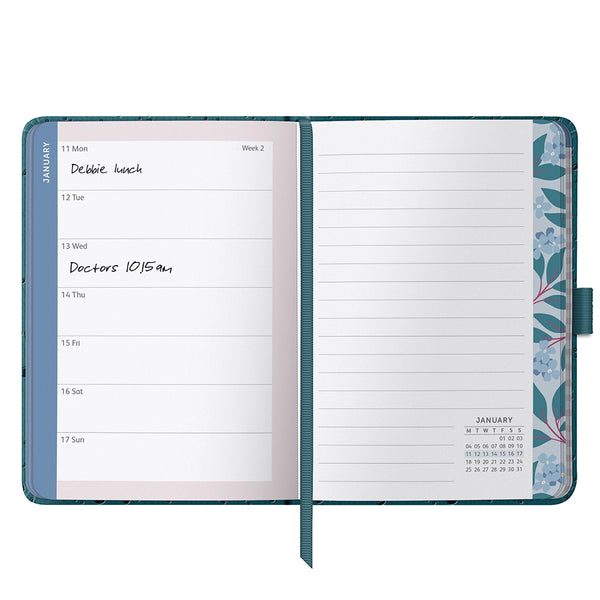 2027 A6 To-Do Diary - Teal