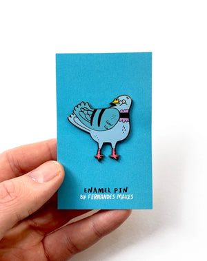 Fernandes makes pretty pigeon pin
