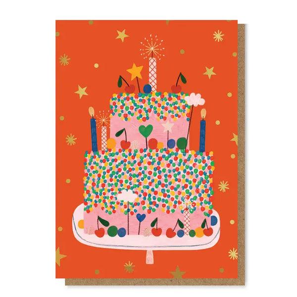 Celebration Cake Postcard by Daria Solak