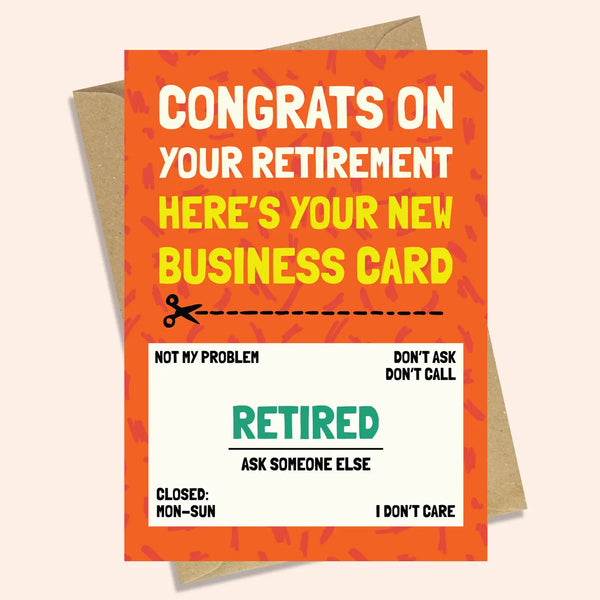 Retirement Business Card