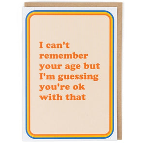 Sarcastic birthday card 