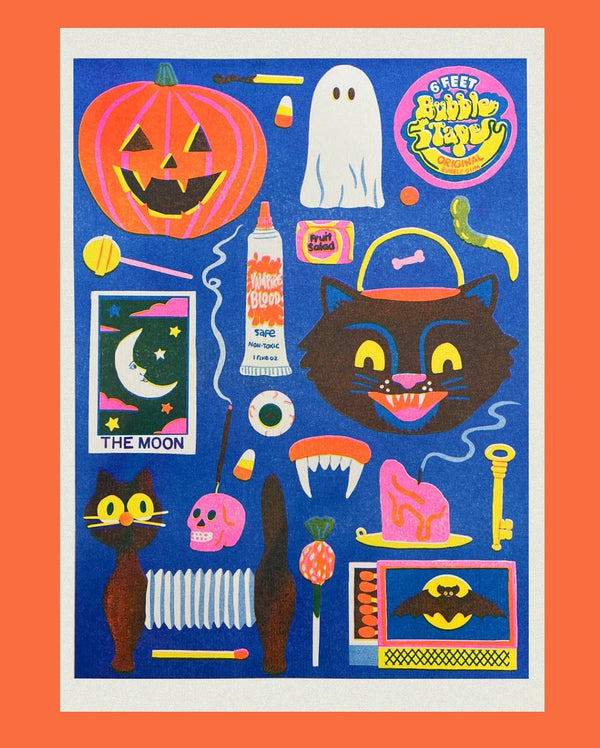Halloween A4 Riso Print