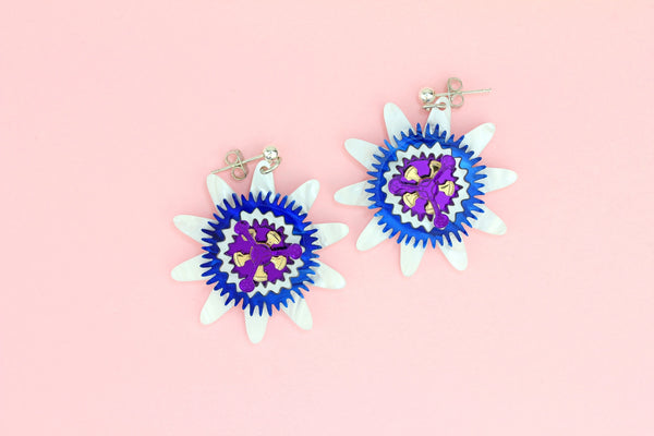 Passion Flower Earrings