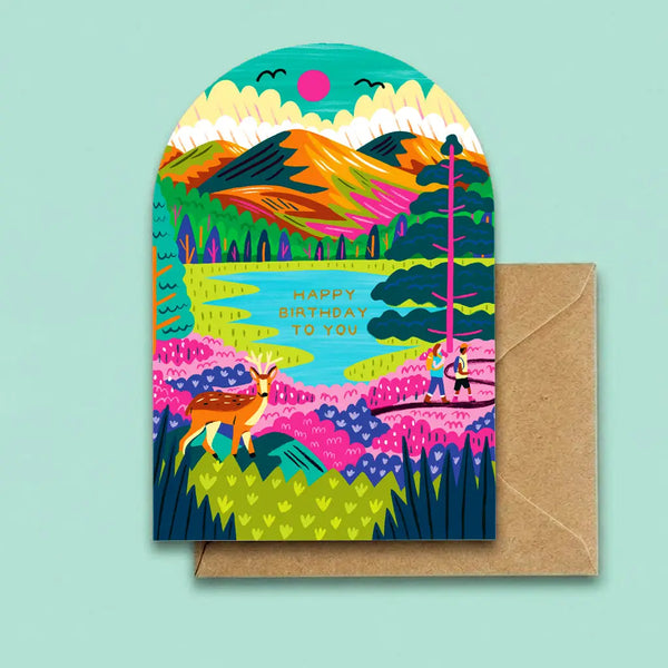 Deer and Mountains Birthday