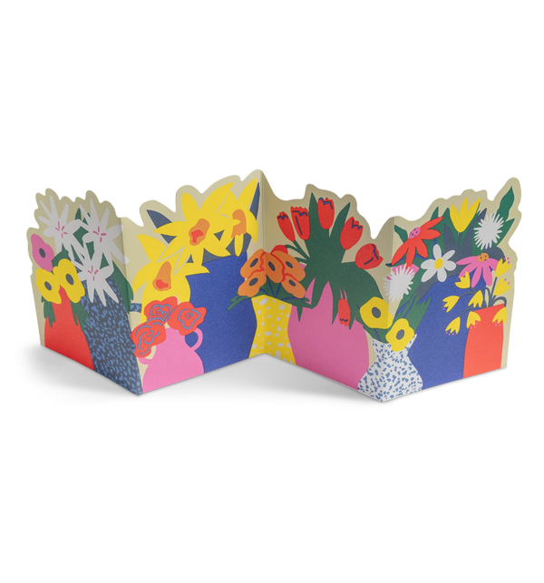 Floral Display Fold Out Concertina Card