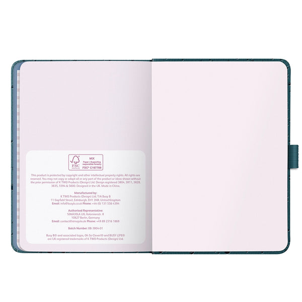 2027 A6 To-Do Diary - Teal