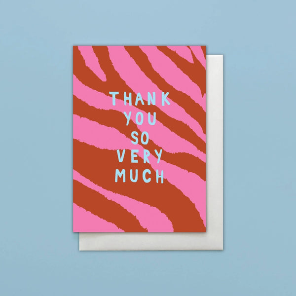 Thank You Zebra Pattern (8 Pack)