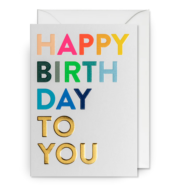 Rainbow Foil Birthday by Lagom