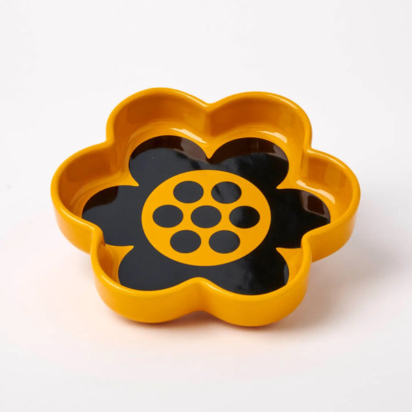 Magpie X Hornsea Flower Trinket Dish Yellow