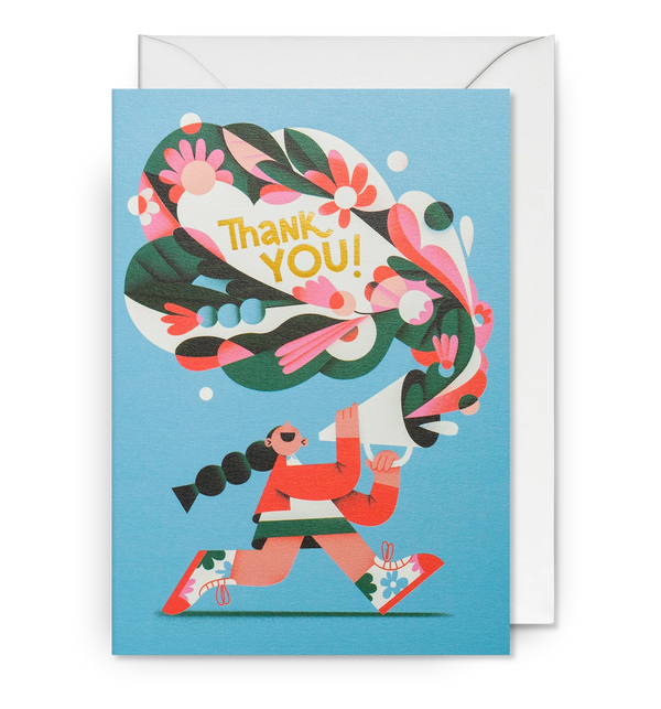 Floral Flourish Megaphone Thank You