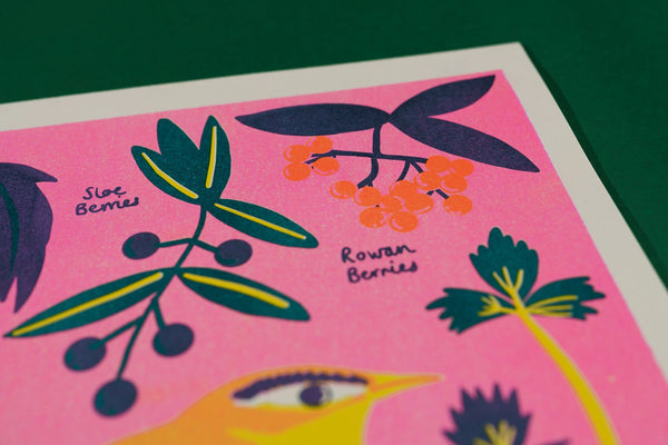 December Forage Riso Print