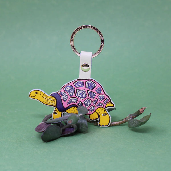 Easy Going Tortoise Key Fob by Ark Colour Design