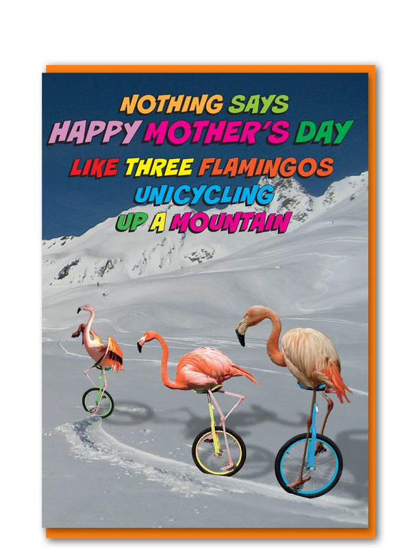 Unicycling Flamingos