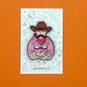 Cowboy Pin Brooch by Su Owen