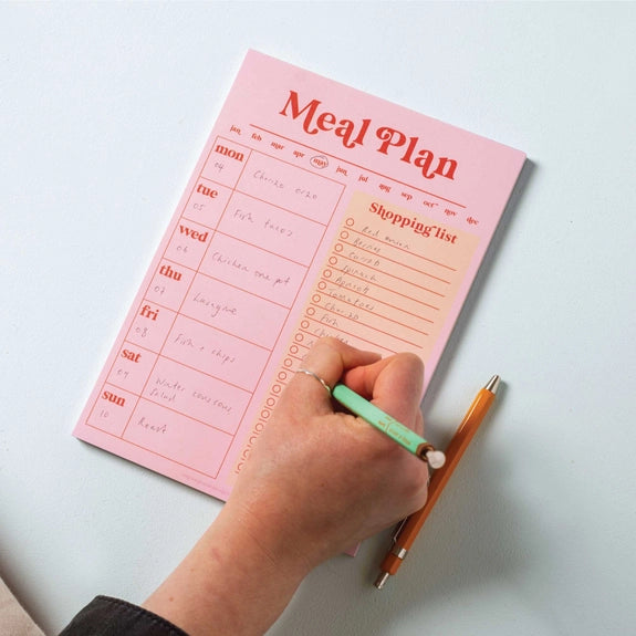 Pink and Red Meal Planner & Shopping List