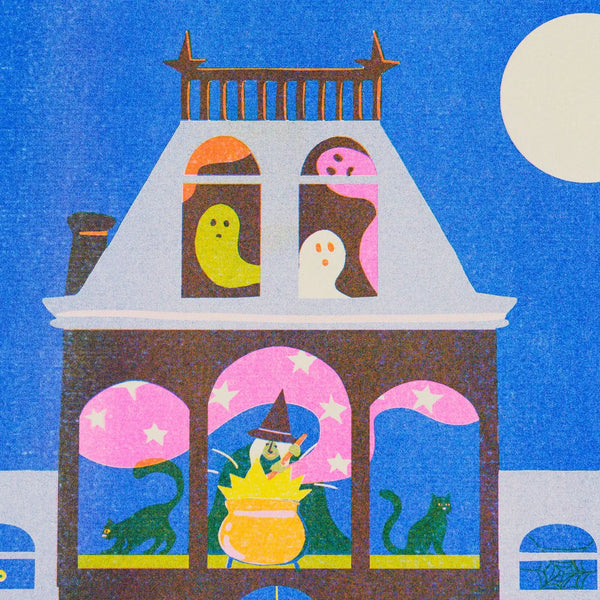 Haunted House Riso Print