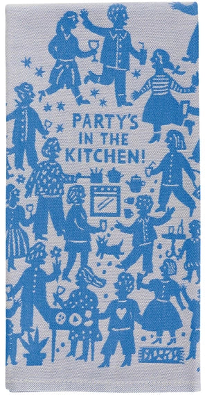 Party's In the Kitchen Tea Towel by Blue Q