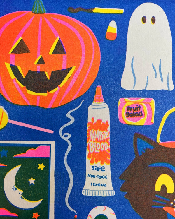 Halloween A4 Riso Print