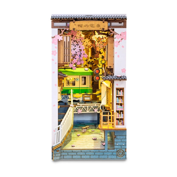 Book nook - Sakura densya. Miniature craft kit 