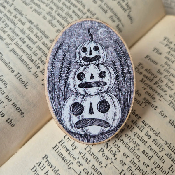 Pumpkin Pals Wooden Pin