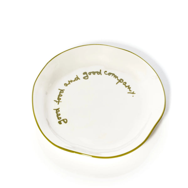 'Good Food and Good Company' Statement Plate