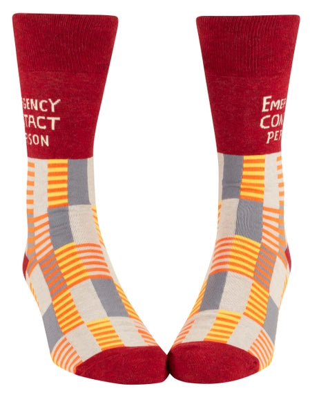 Emergency Contact Person Men's Socks