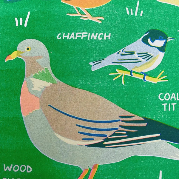 Garden Birds Riso Print