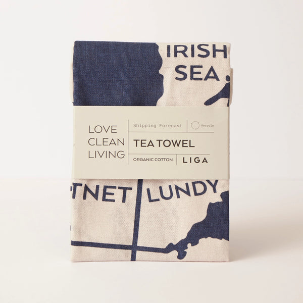 Shipping Forecast Organic Tea Towel