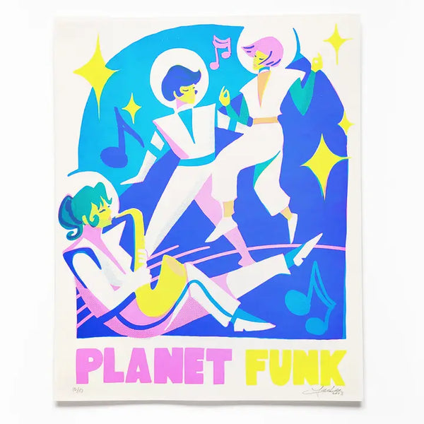 Planet Funk Neon Dreams Screenprint