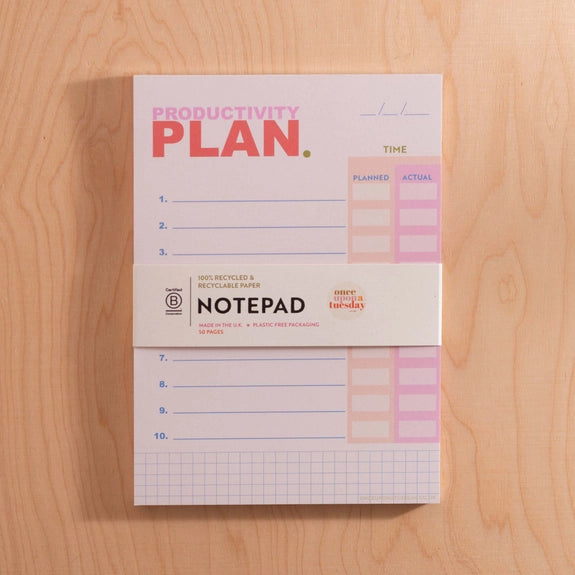 A5 Daily Planner Pad - Productivity Plan