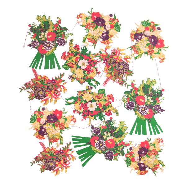 Bouquet Screenprinted Paper Garland