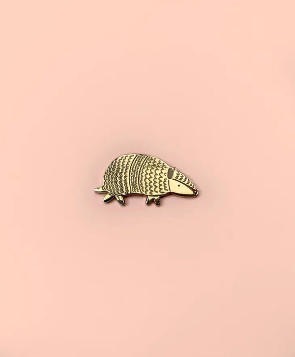 Armadillo Enamel Pin Badge by Tom Hardwick