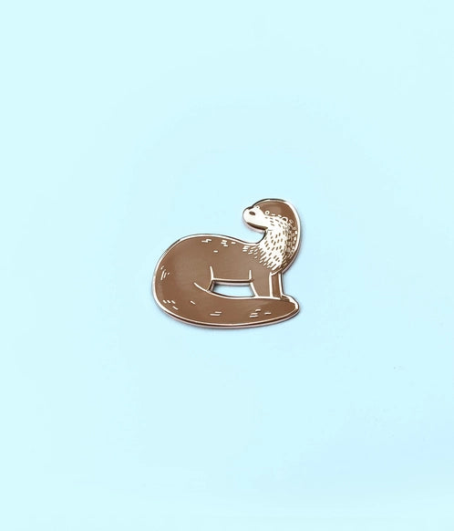 River Otter Enamel Pin Badge by Tom Hardwick