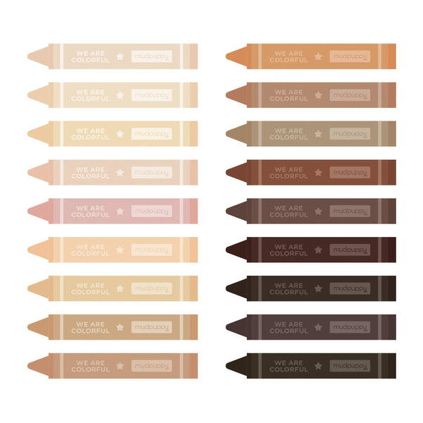 We Are Colourful Skin Tone Crayons by Mudpuppy