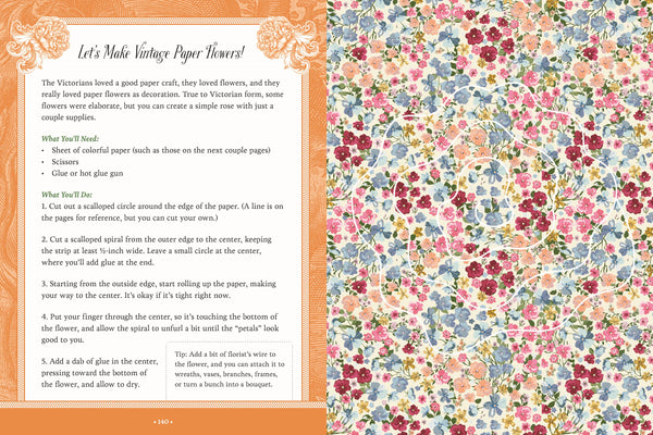 Vintage Blossoms and Blooms Sticker, Colour and Activity Book