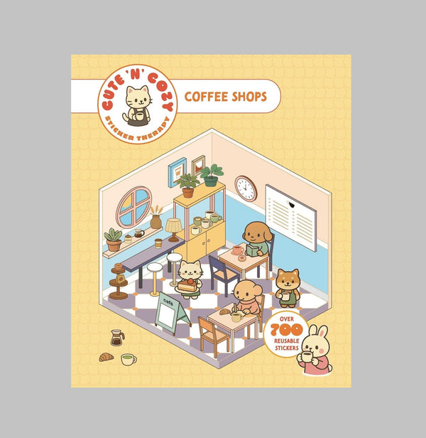Cute 'n' Cozy Sticker Therapy: Coffee Shops