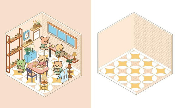 Cute 'n' Cozy Sticker Therapy: Coffee Shops