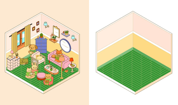 Cute 'n' Cozy Sticker Therapy: Homes
