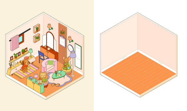 Cute 'n' Cozy Sticker Therapy: Homes